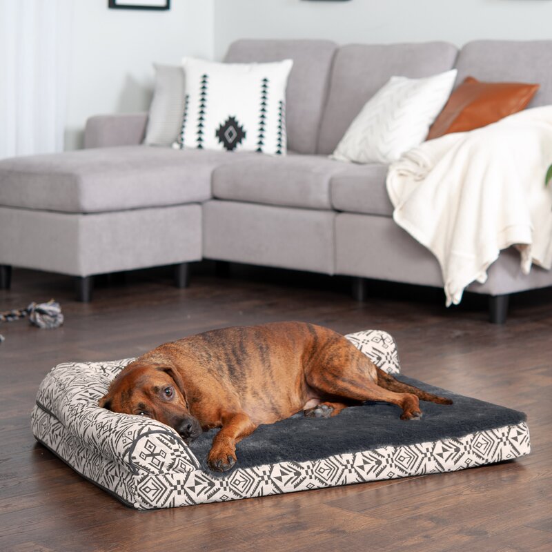 Furhaven comfy couch orthopedic sofa dog & cat bed hotsell